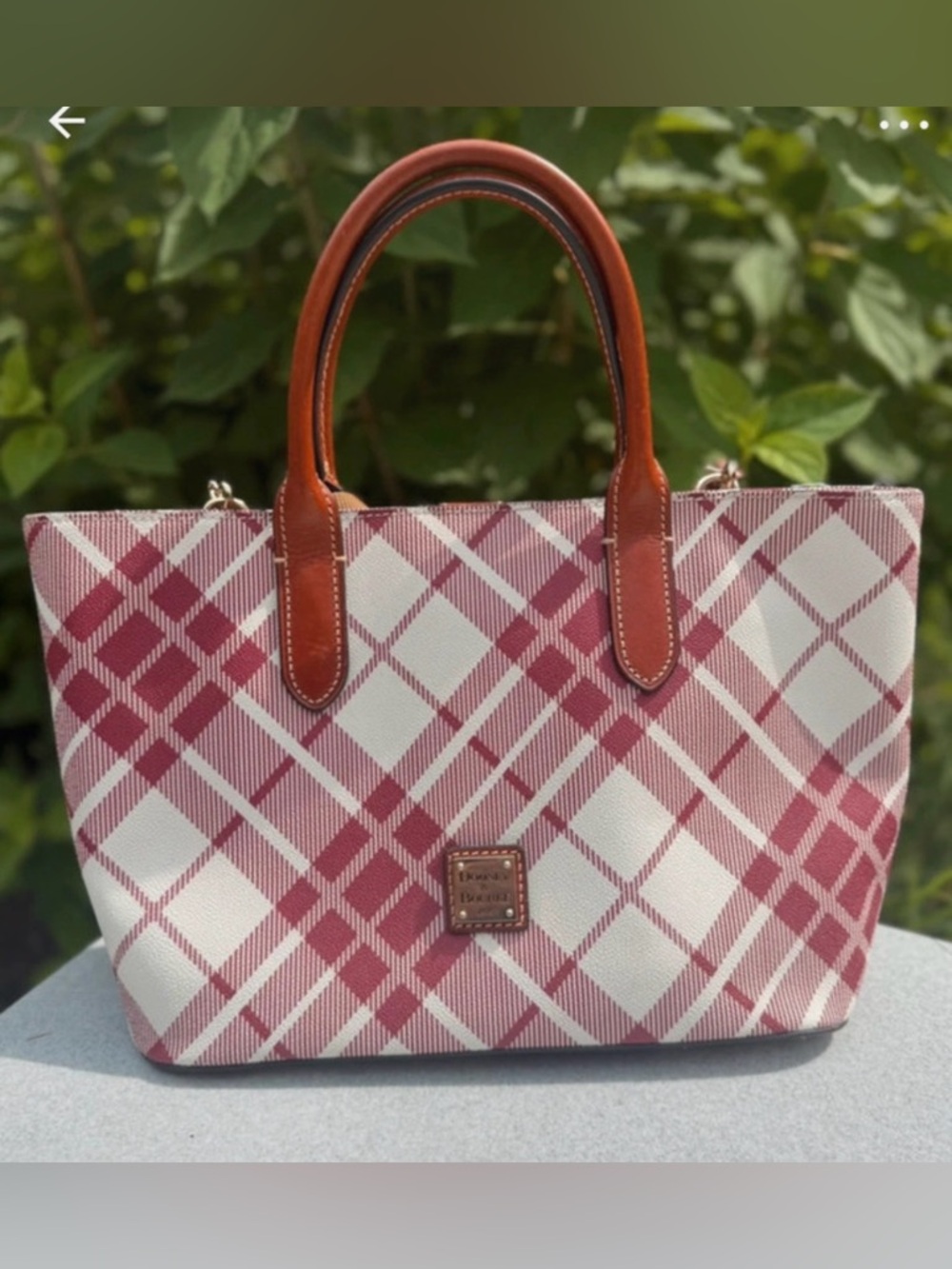 Dooney & Boutke Plaid Brielle Tote in Excellent Condition